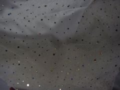 Tüll Pailletten creme