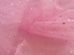 Tüll Pailletten rosa