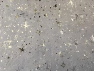 Organza weiss Sternenhimmel silber