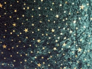 Pannesamt Sterne dunkelgrün